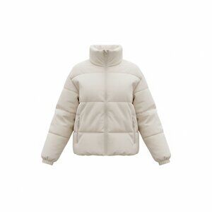 Vuori Jacket L | Cream Lightweight Puffer Jacket | Insulated Athletic Coat |